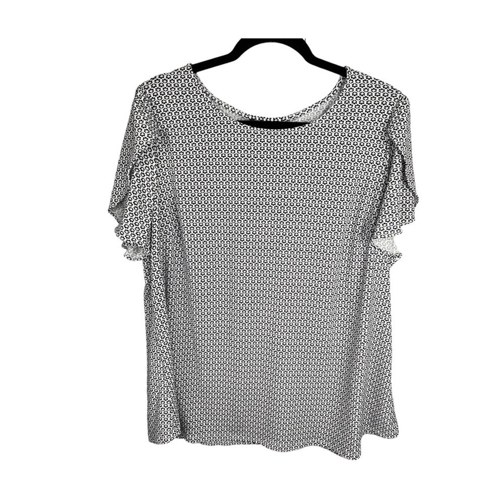 ADRIANNA PAPELL Women’s Tulip Sleeve Blouse Shirt Top Size 1X NWT/NEW
